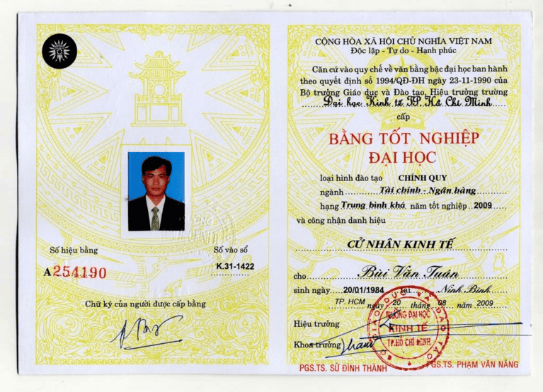 Mẫu cũ ĐH Kinh tế