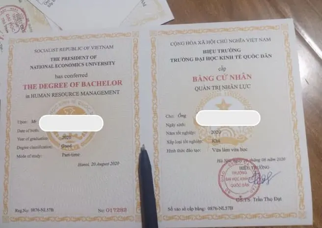 Phôi bằng hoàn thiện